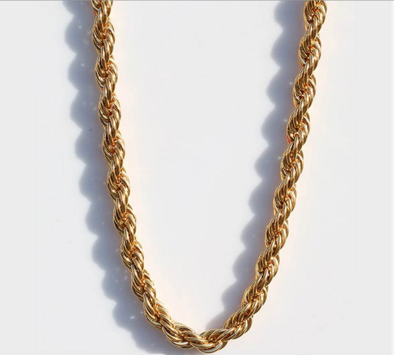 Hip Hop Style Wave Twist Necklace