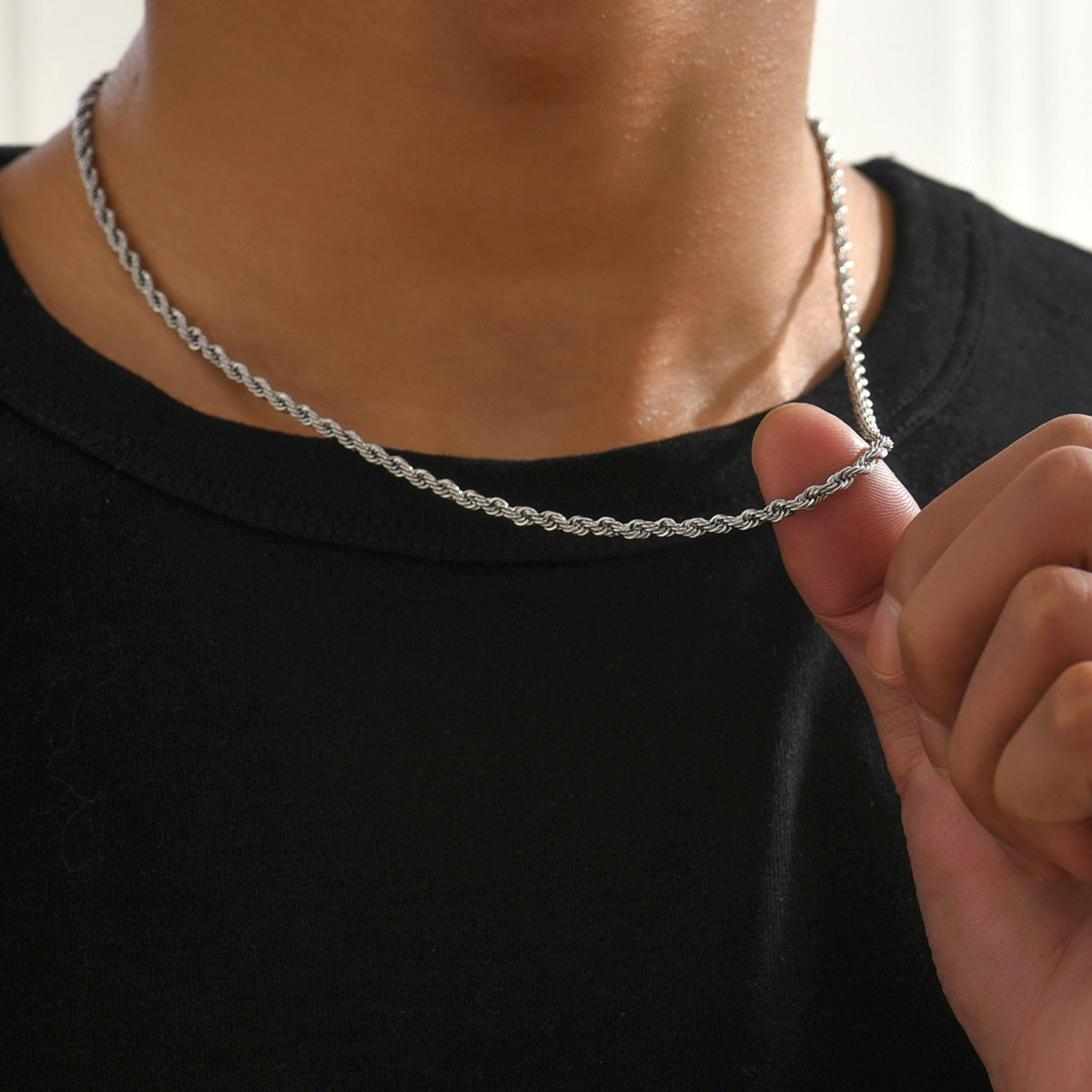 Hip Hop Style Wave Twist Necklace